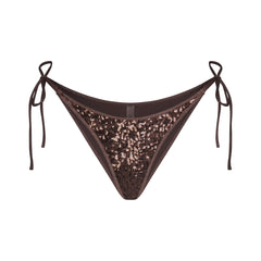 ICONIC SWIM SEQUIN BIKINI BOTTOM | ESPRESSO