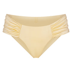 SATIN SWIM RUCHED BIKINI BOTTOM | MARZIPAN