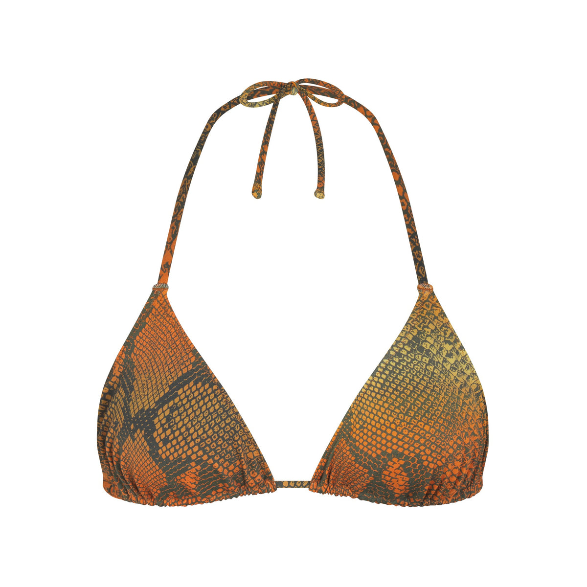 SIGNATURE SWIM TRIANGLE BIKINI TOP | FOREST OMBRE SNAKE