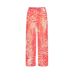 SWIM COVER-UPS SHEER PANT | CARMINE ZEBRA PRINT