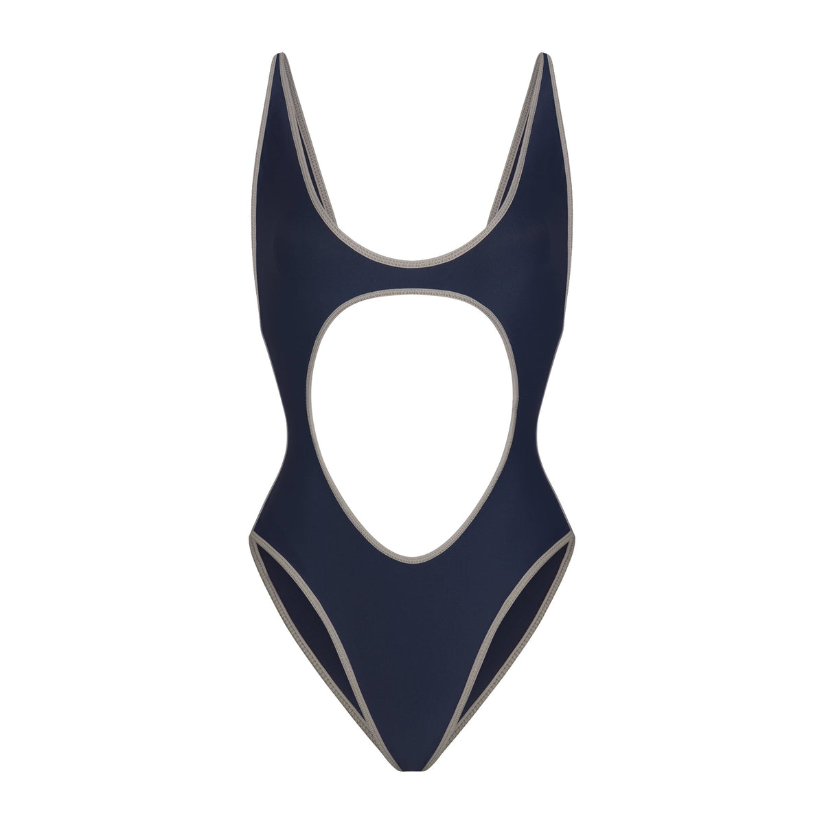SIGNATURE SWIM CUT OUT ONE PIECE | NAVY CONTRAST