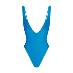 SIGNATURE SWIM PLUNGE ONE PIECE | CERULEAN