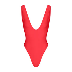 ICONIC SWIM PLUNGE ONE PIECE | CARMINE