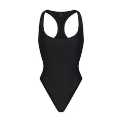 ICONIC SWIM RACERBACK ONE PIECE | OBSIDIAN