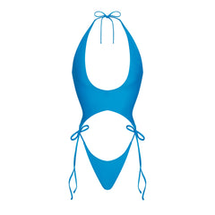 SIGNATURE SWIM PLUNGE MONOKINI | CERULEAN