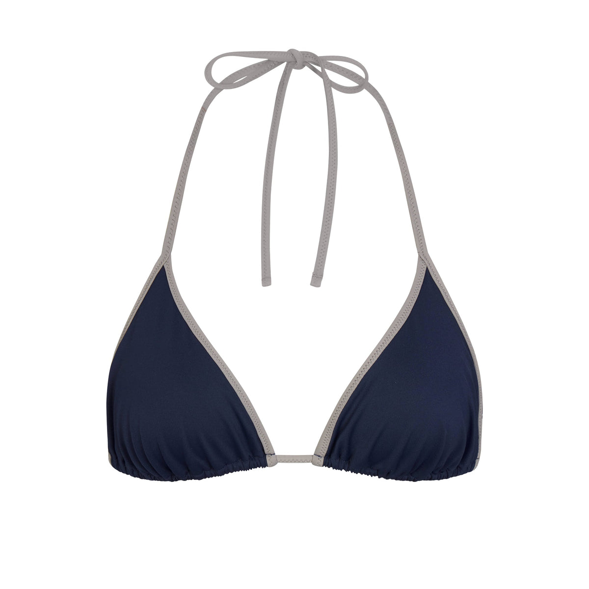 SIGNATURE SWIM TRIANGLE BIKINI TOP | NAVY CONTRAST