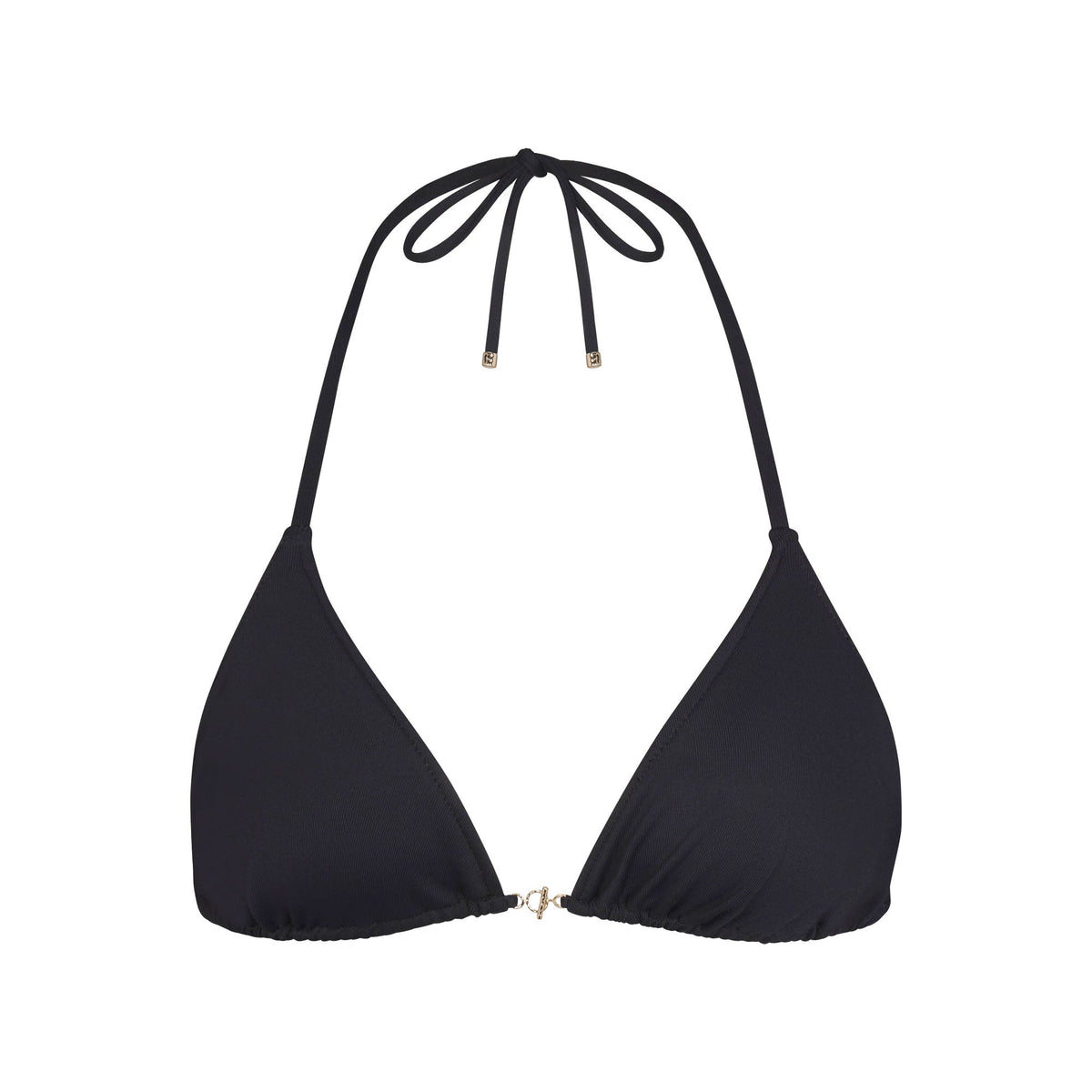 ICONIC SWIM HARDWARE TRIANGLE BIKINI TOP | OBSIDIAN