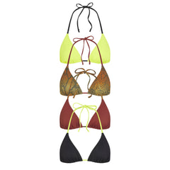 SIGNATURE SWIM TRIANGLE BIKINI TOP 4-PACK | OMBRE SNAKE MULTI