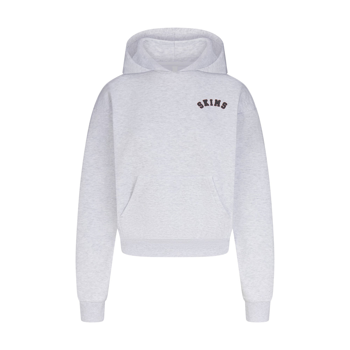 COTTON FLEECE LOGO CLASSIC HOODIE | ONYX ARCHED LOGO PATCH