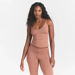 SMOOTH LAYERS SCOOP NECK CAMI | NUTMEG