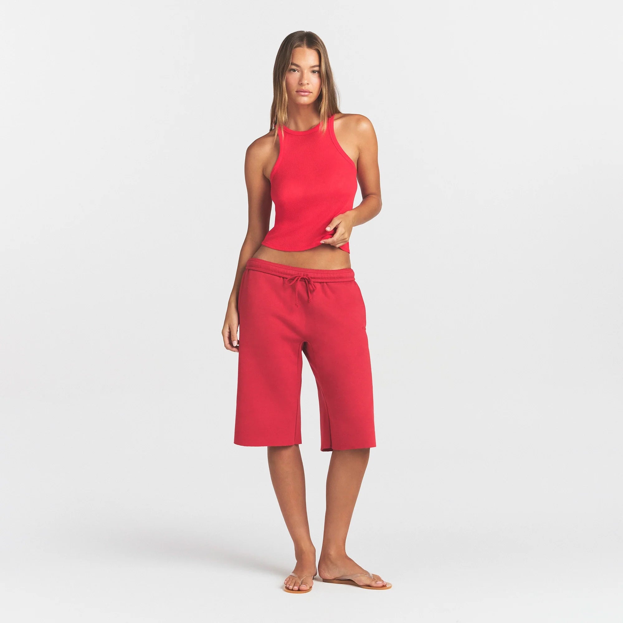 SHEER RIB TANK | CARMINE