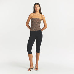 COTTON JERSEY TUBE TOP | SIENNA NATURAL LEOPARD