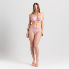 STRETCH LACE UNLINED DEMI BRA | BABY PINK