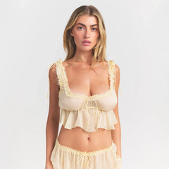 SKIMS ROMANCE BABYDOLL AND SHORT SET | BUTTER
