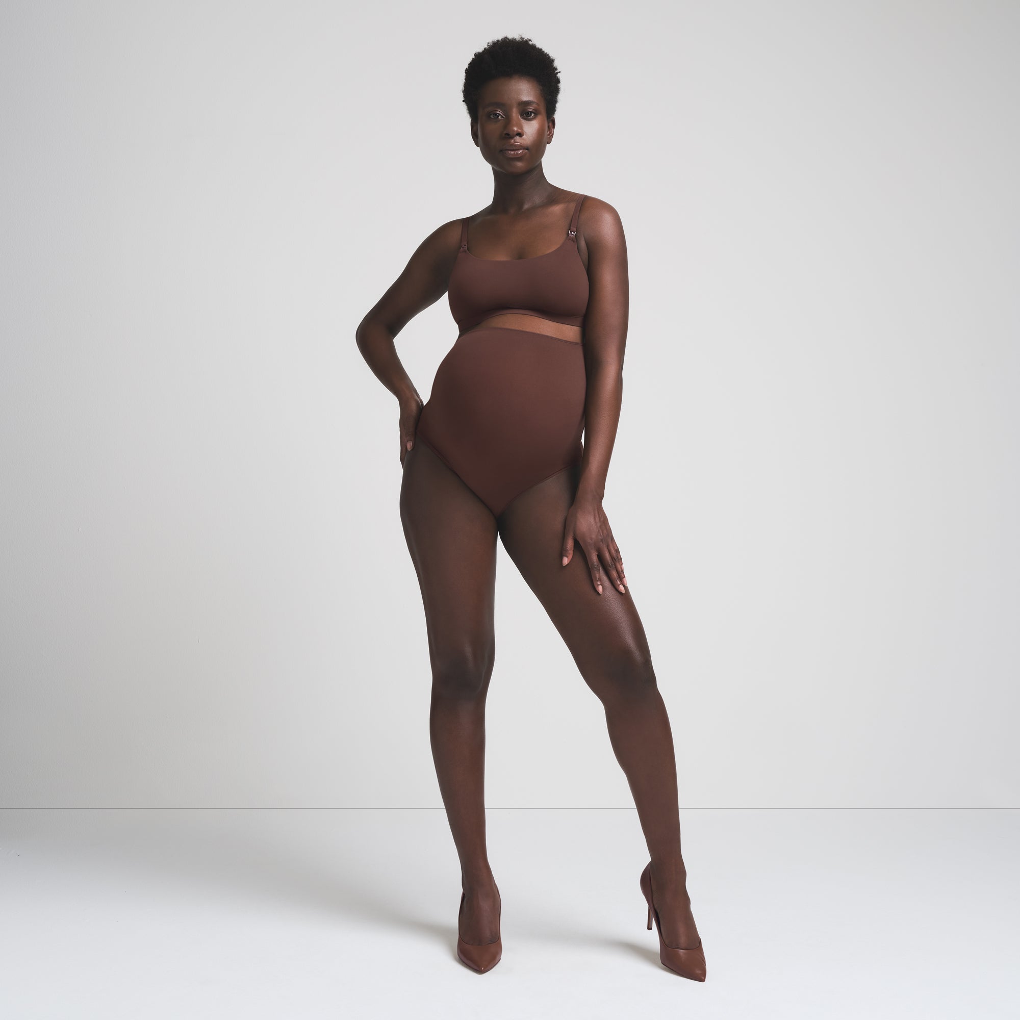 FITS EVERYBODY MATERNITY NURSING SCOOP BRALETTE | COCOA