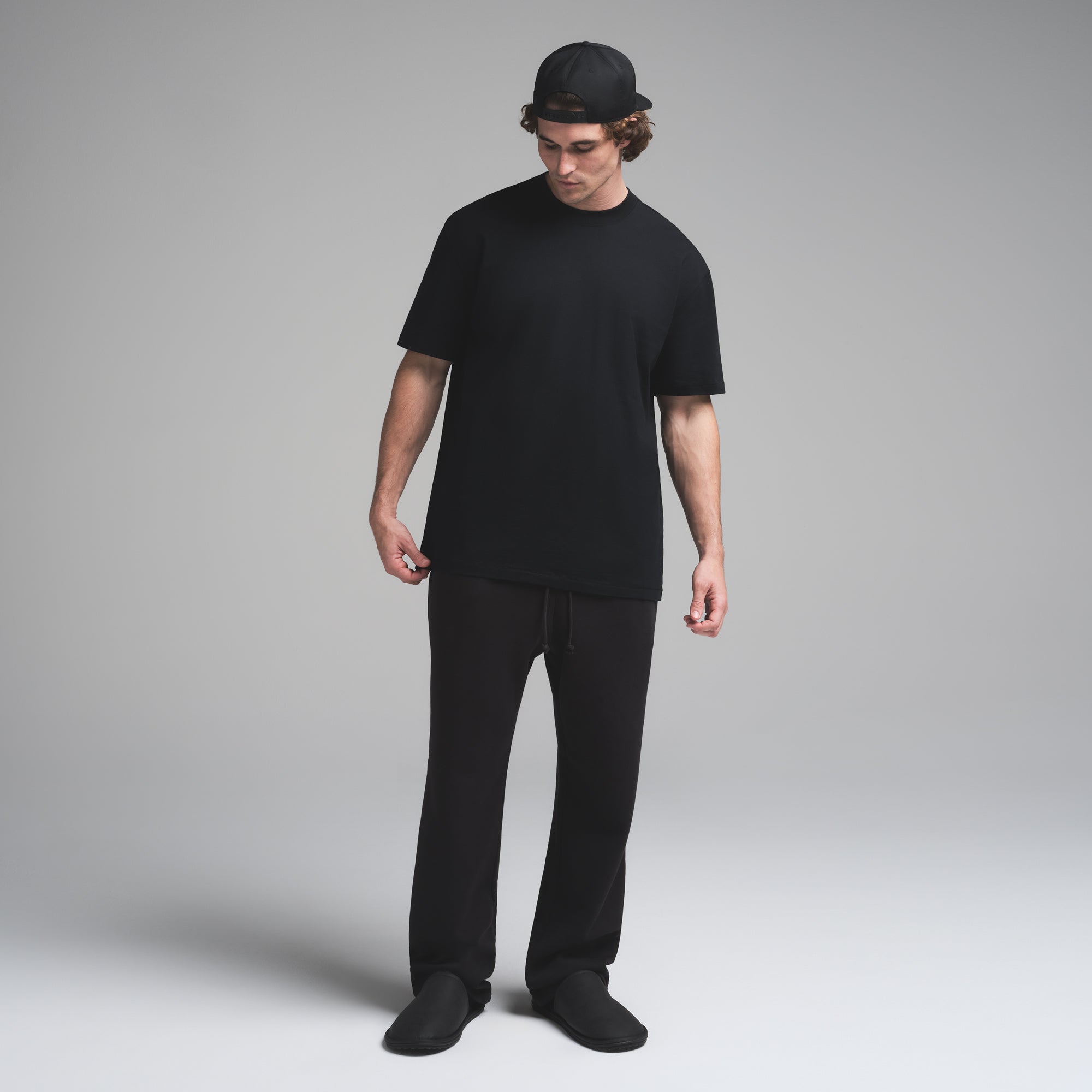 HEAVYWEIGHT COTTON MENS RELAXED T-SHIRT | OBSIDIAN