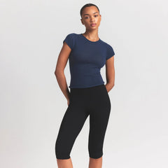 FEATHERWEIGHT CASHMERE TEE | INDIGO
