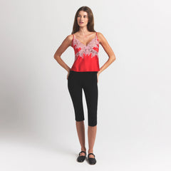 SILK LACE CAMI | RUBY CONTRAST
