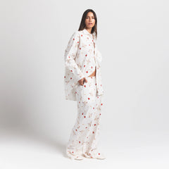 COTTON POPLIN OVERSIZED SLEEP SET | MARBLE CHERUB PRINT