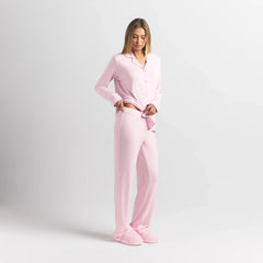 SKIMS SLEEP LONG SLEEVE BUTTON UP SET | BLOOM