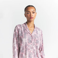 SKIMS SLEEP LONG SLEEVE BUTTON UP SET | BLOOM MINI MULTI ANIMAL