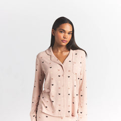 SOFT LOUNGE SLEEP SET | MICA MINI HEART HALFDROP