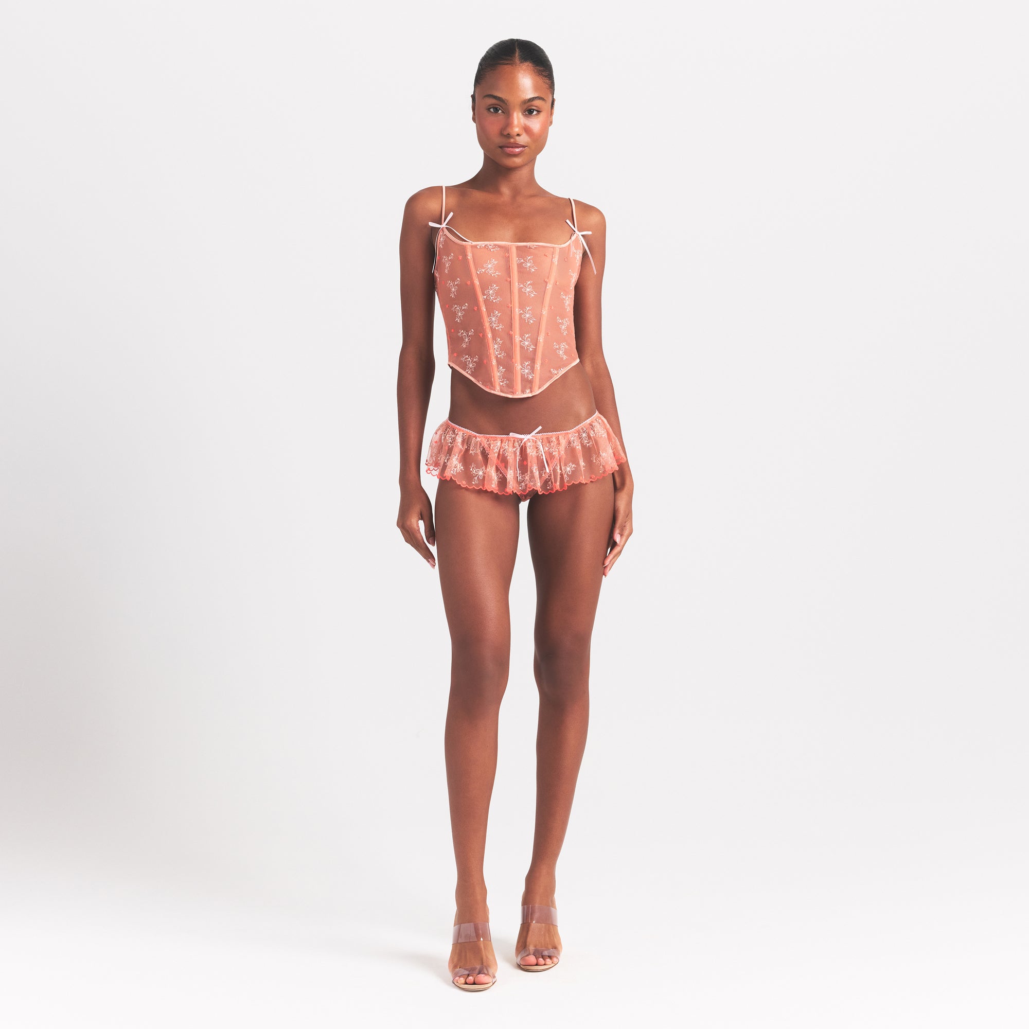 EMBROIDERED TULLE CORSET | GUAVA HEART TULLE