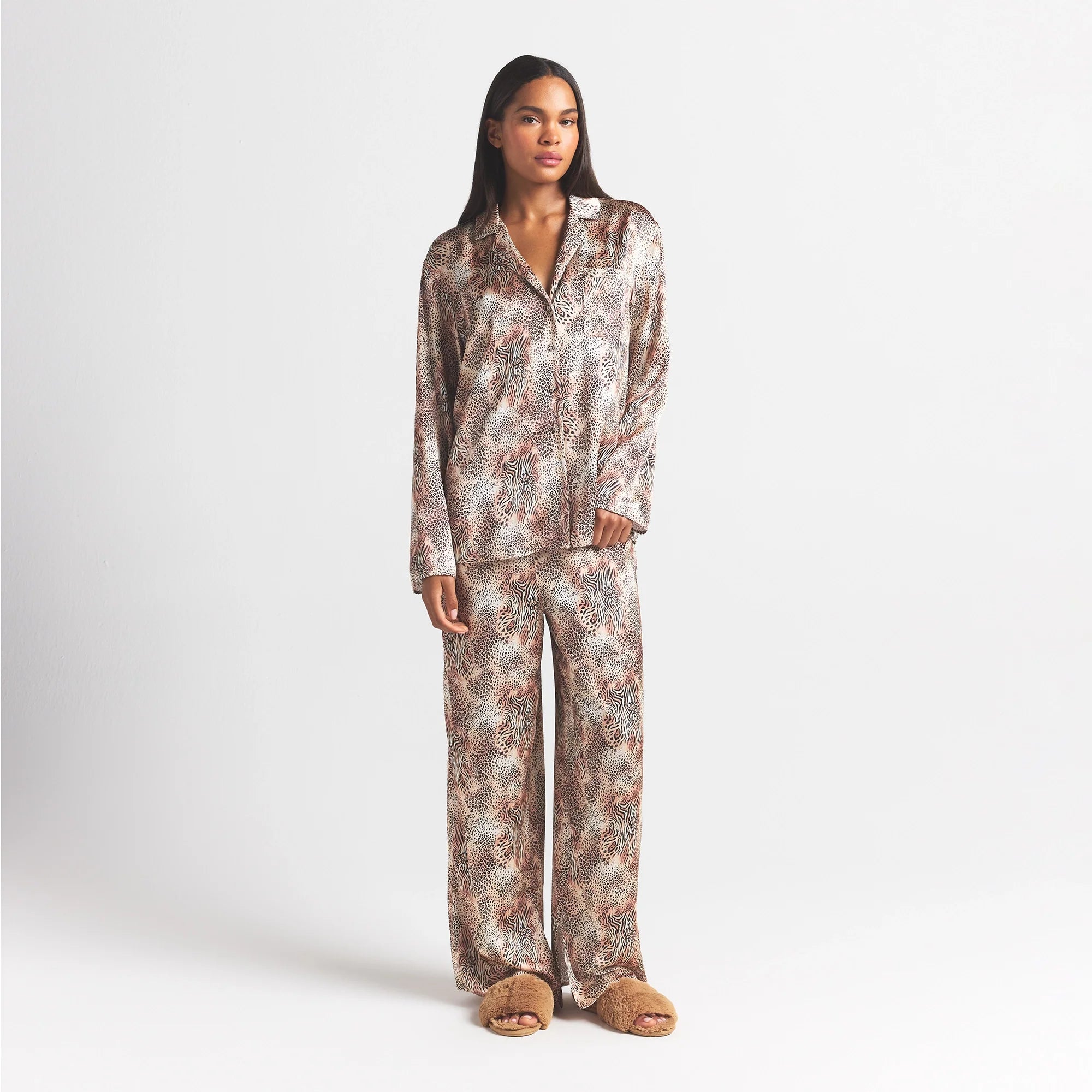 WOVEN SHINE LONG SLEEP SET | SAND MINI MULTI ANIMAL
