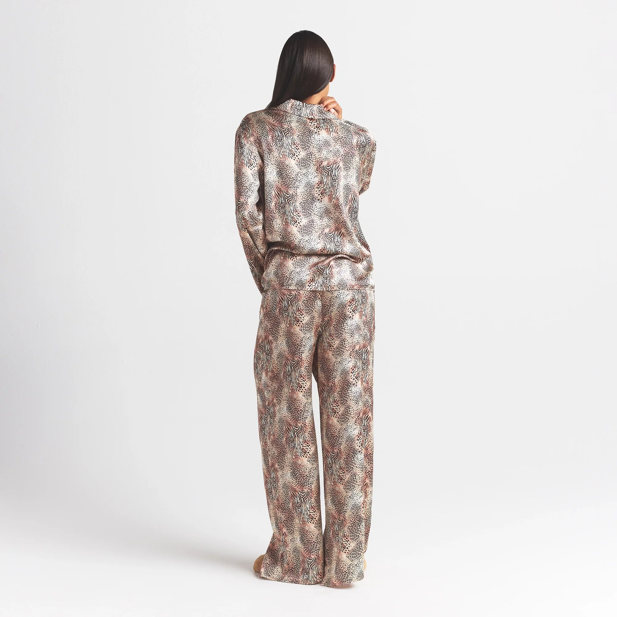 WOVEN SHINE LONG SLEEP SET | SAND MINI MULTI ANIMAL