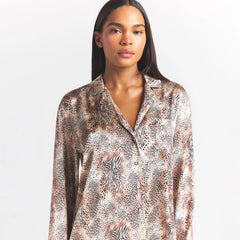 WOVEN SHINE LONG SLEEP SET | SAND MINI MULTI ANIMAL