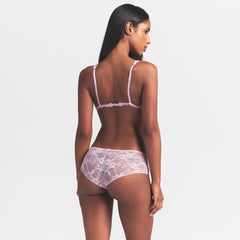 STRETCH LACE TRIANGLE BRALETTE | BABY PINK