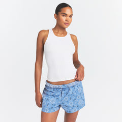 COTTON POPLIN BOXER SLEEP SET | ARCTIC SNOW BANDANA