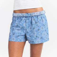 COTTON POPLIN BOXER SLEEP SET | ARCTIC SNOW BANDANA