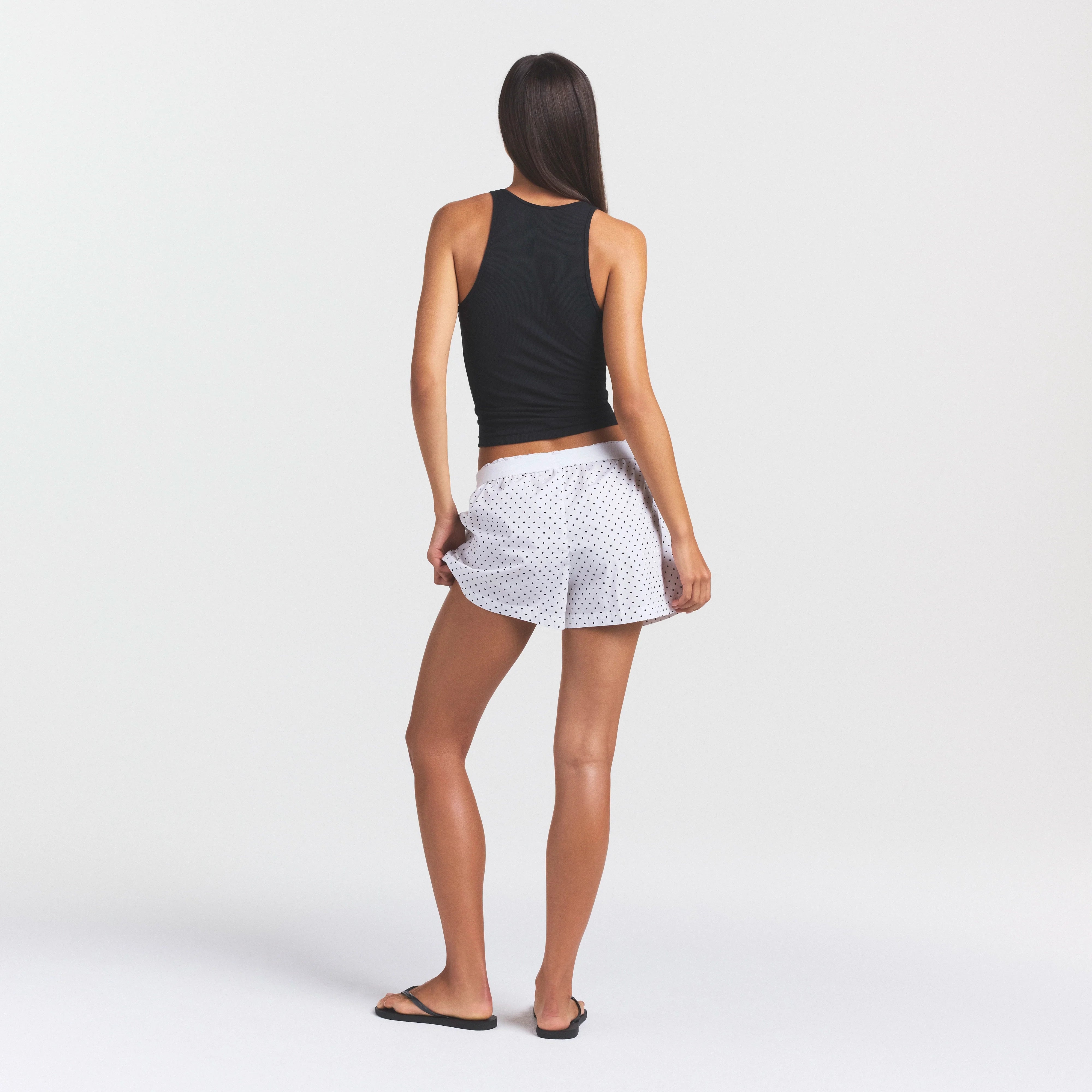 COTTON POPLIN BOXER SLEEP SET | ONYX DOT