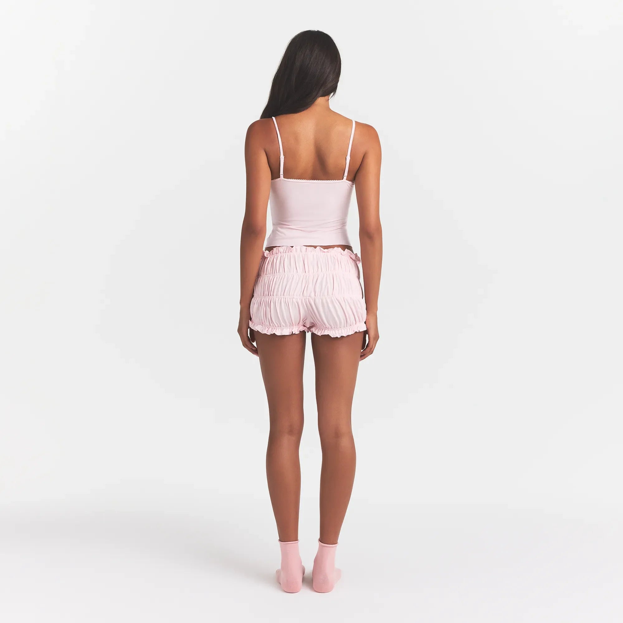 SKIMS SLEEP CAMI AND BLOOMER SET | BARELY PINK