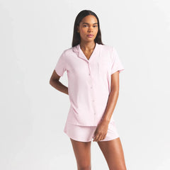 SKIMS SLEEP SHORT SLEEVE BUTTON UP SET | BLOOM