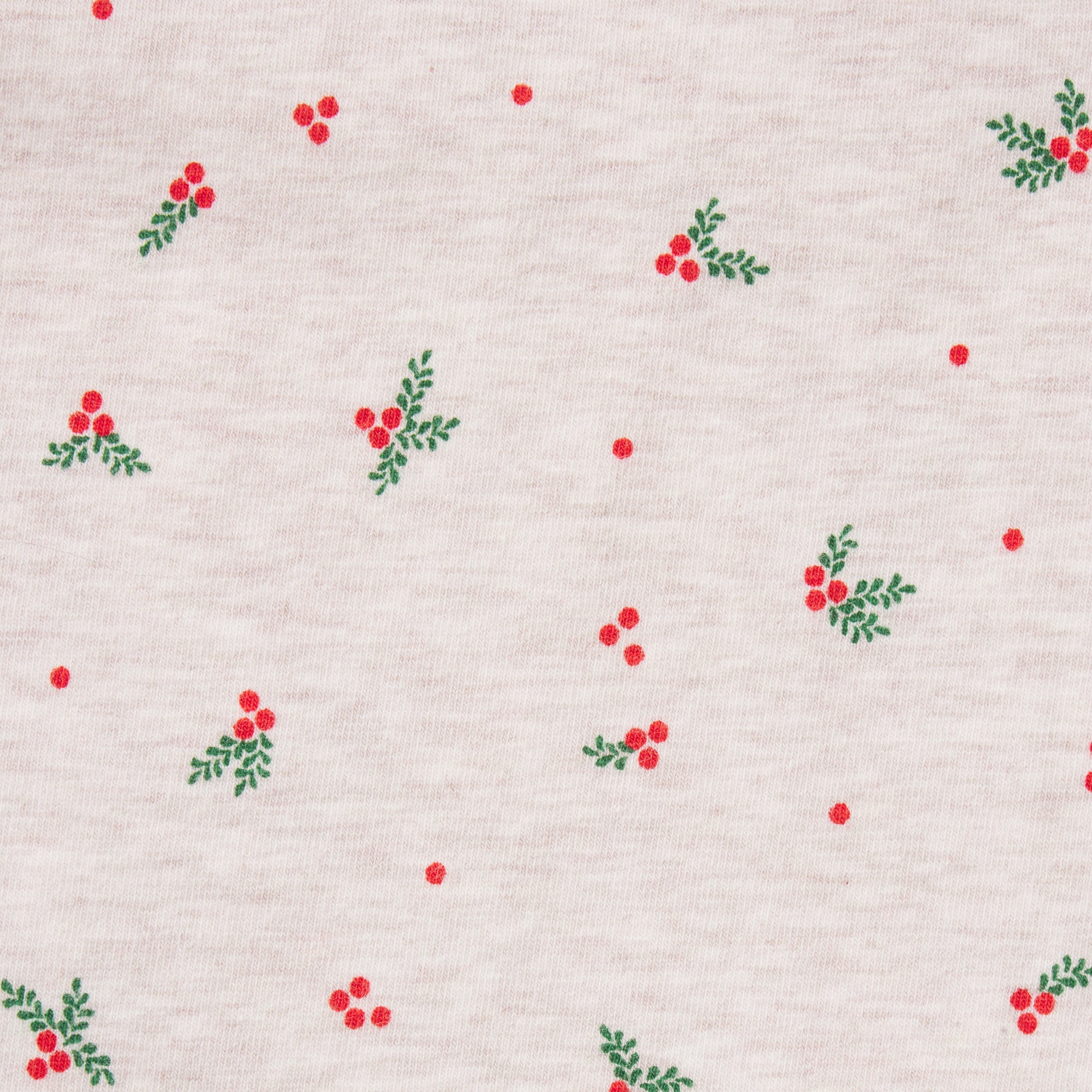 COTTON JERSEY FOLDOVER PANT | OATMEAL HEATHER HOLLY PRINT