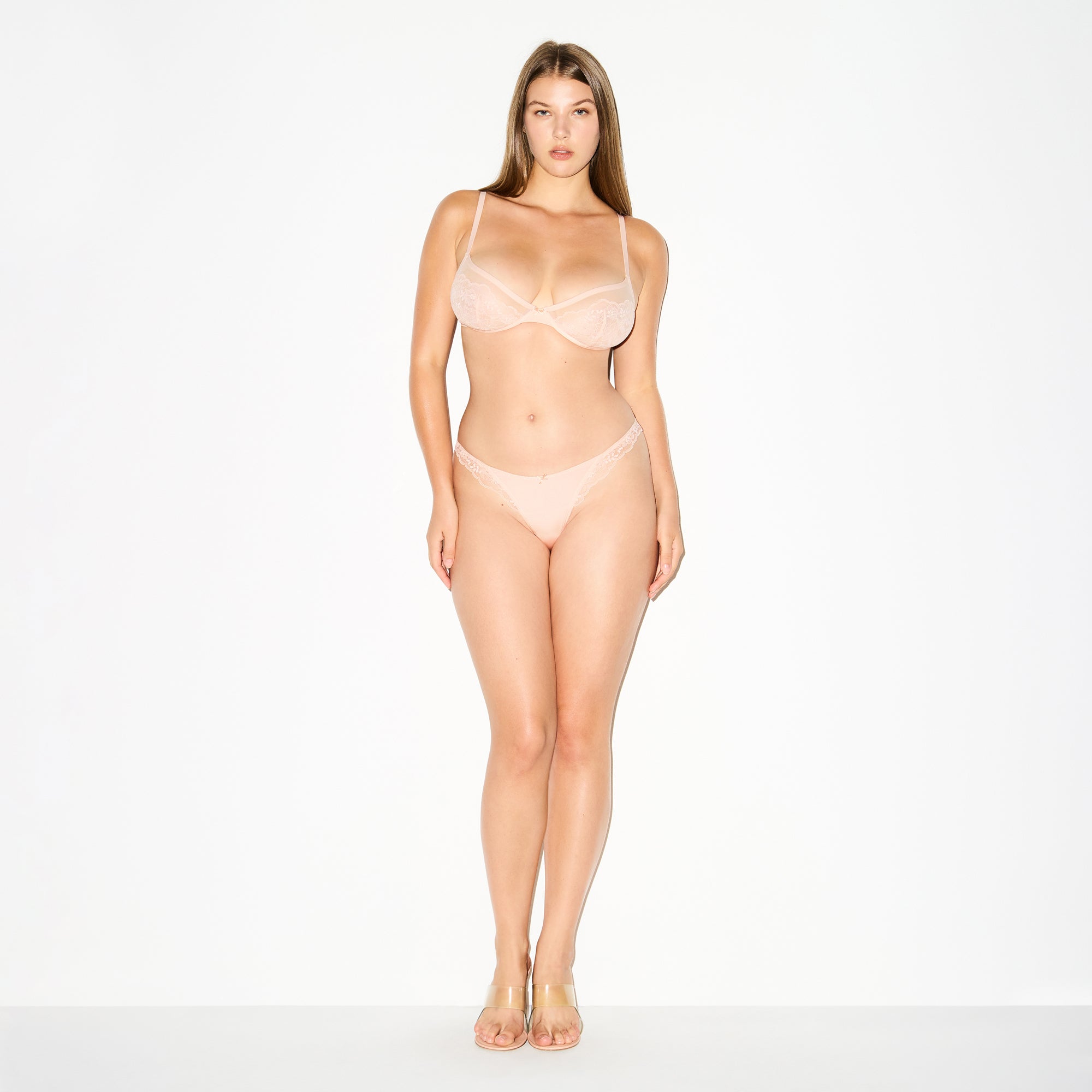 SKIMS LACE THONG | PRIMROSE