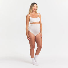 COTTON JERSEY MATERNITY HIGH-WAISTED THONG | MARBLE