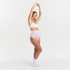 COTTON JERSEY MATERNITY HIGH-WAISTED THONG | MARBLE