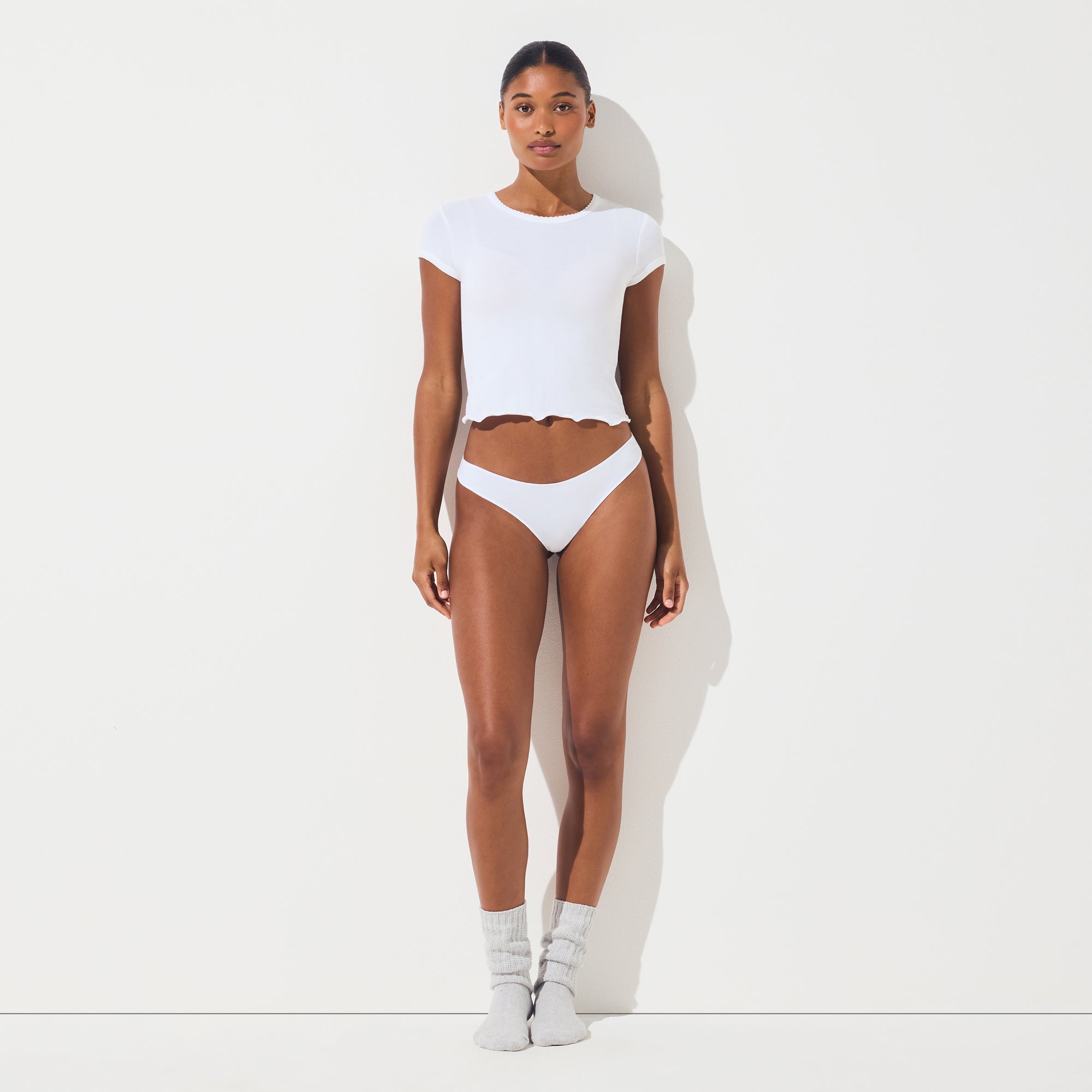 LIGHTWEIGHT COTTON THONG | SNOW