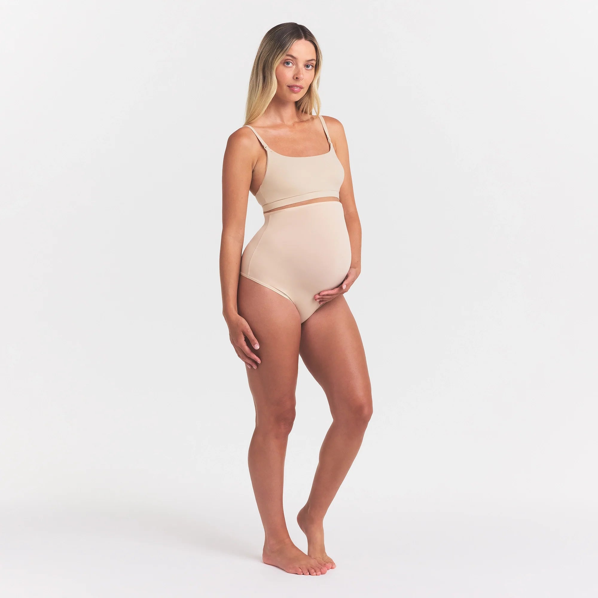 FITS EVERYBODY MATERNITY HIGH-WAISTED THONG | SAND