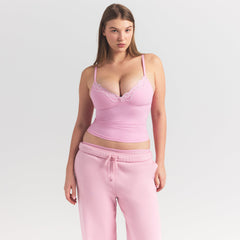 FITS EVERYBODY LACE PUSH-UP CAMI | BUBBLE GUM TONAL