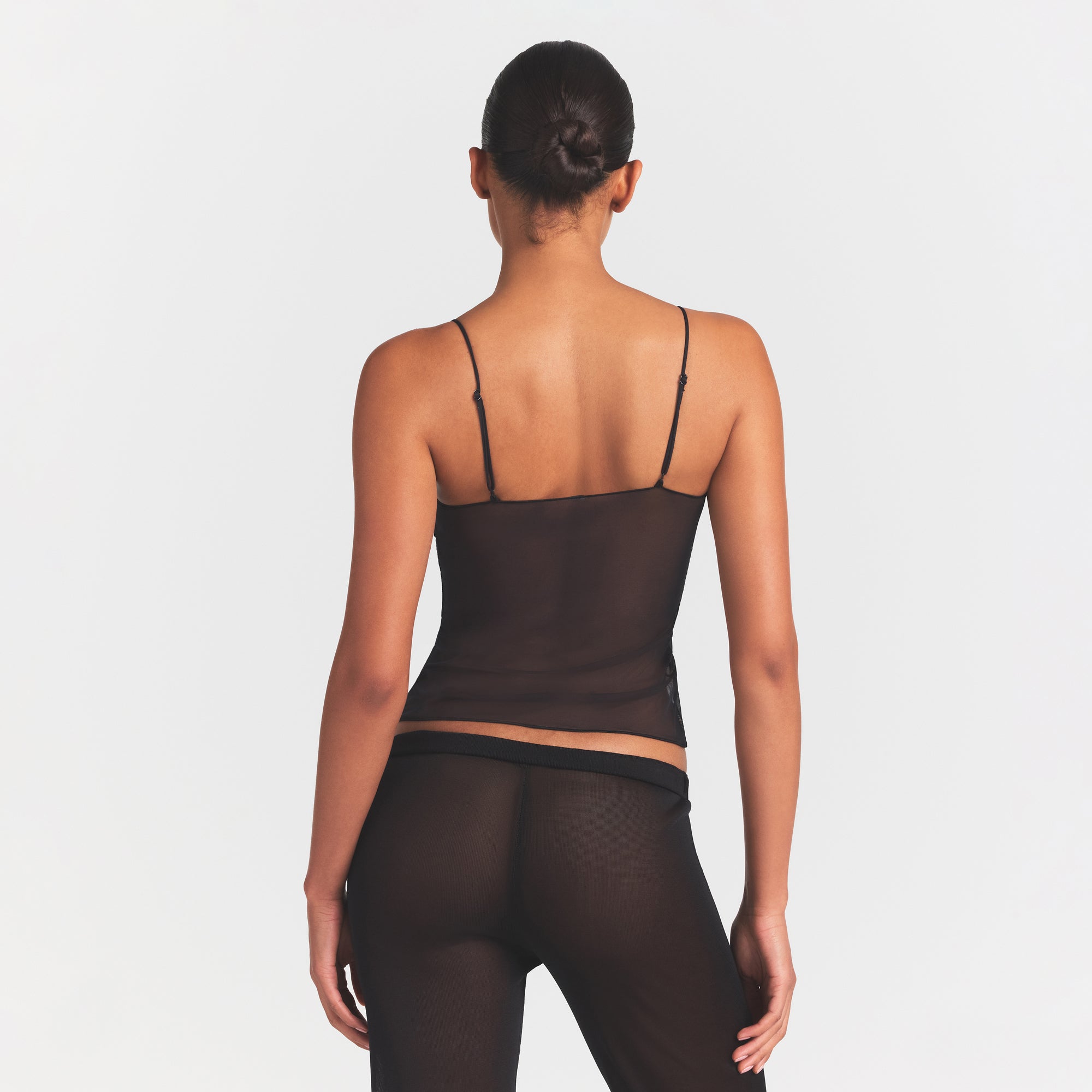 ULTRA FINE MESH CAMI | OBSIDIAN