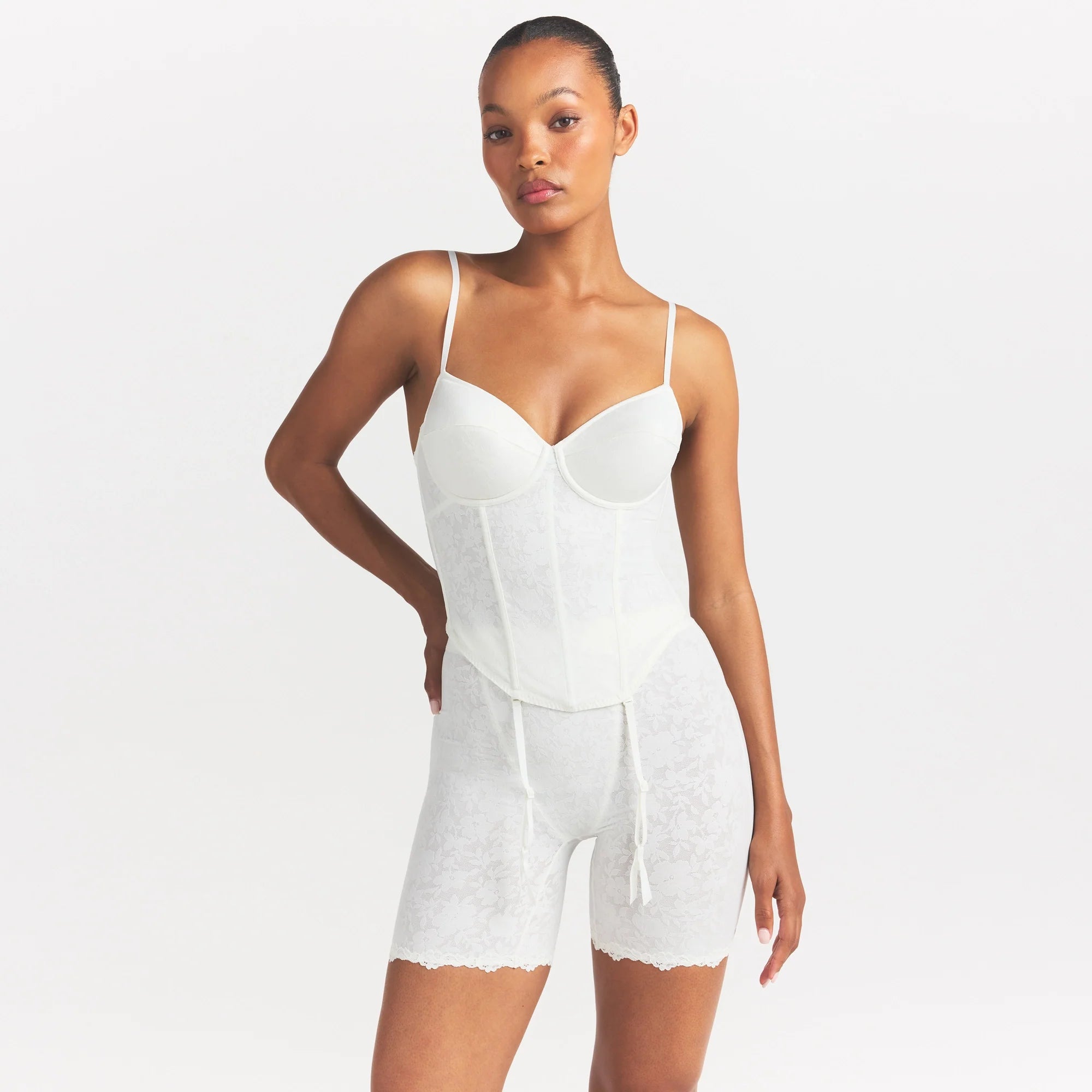 LACE SHAPEWEAR CORSET | IVORY