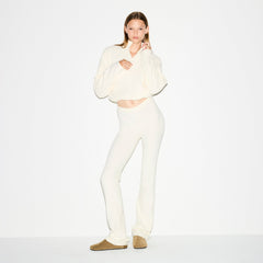OUTDOOR FLEECE HALF ZIP PULLOVER | ECRU