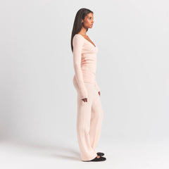 SWEATER KNITS RIBBED LONG SLEEVE TOP | PRIMROSE