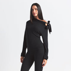 SKIMS CLOUD OFF THE SHOULDER TOP | ONYX