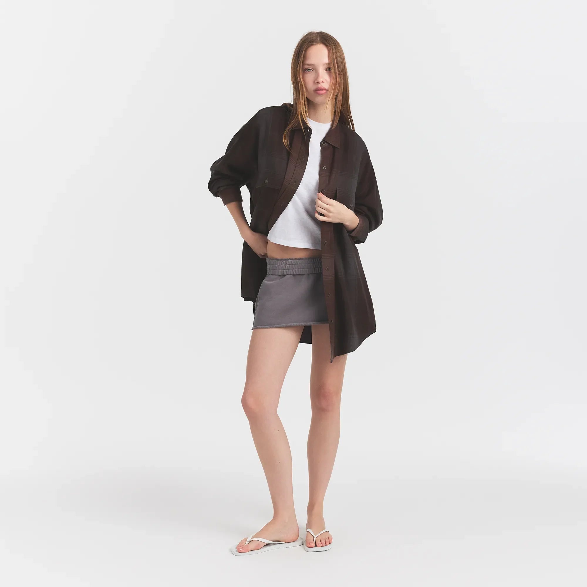 WASHED FLANNEL OVERSIZED SHIRT | PHOENIX SHADOW PLAID