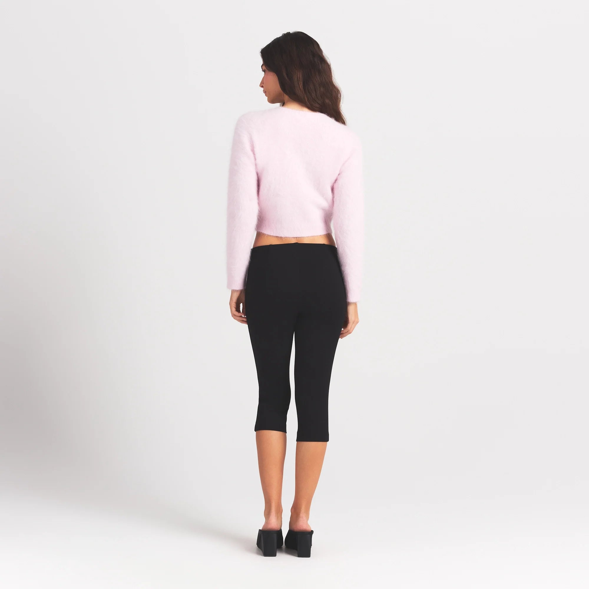 BRUSHED ALPACA LONG SLEEVE CARDIGAN | CHERRY BLOSSOM